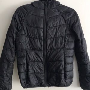 Zip up insulated jacket with hood